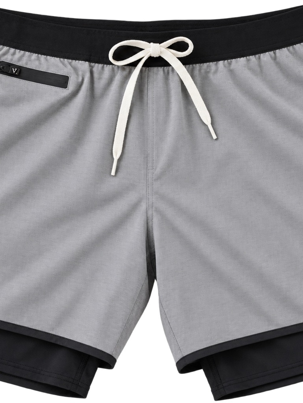 Vuori Elevate Kore Lined 7” Shorts Gray Black Men’s Athletic Performance size M